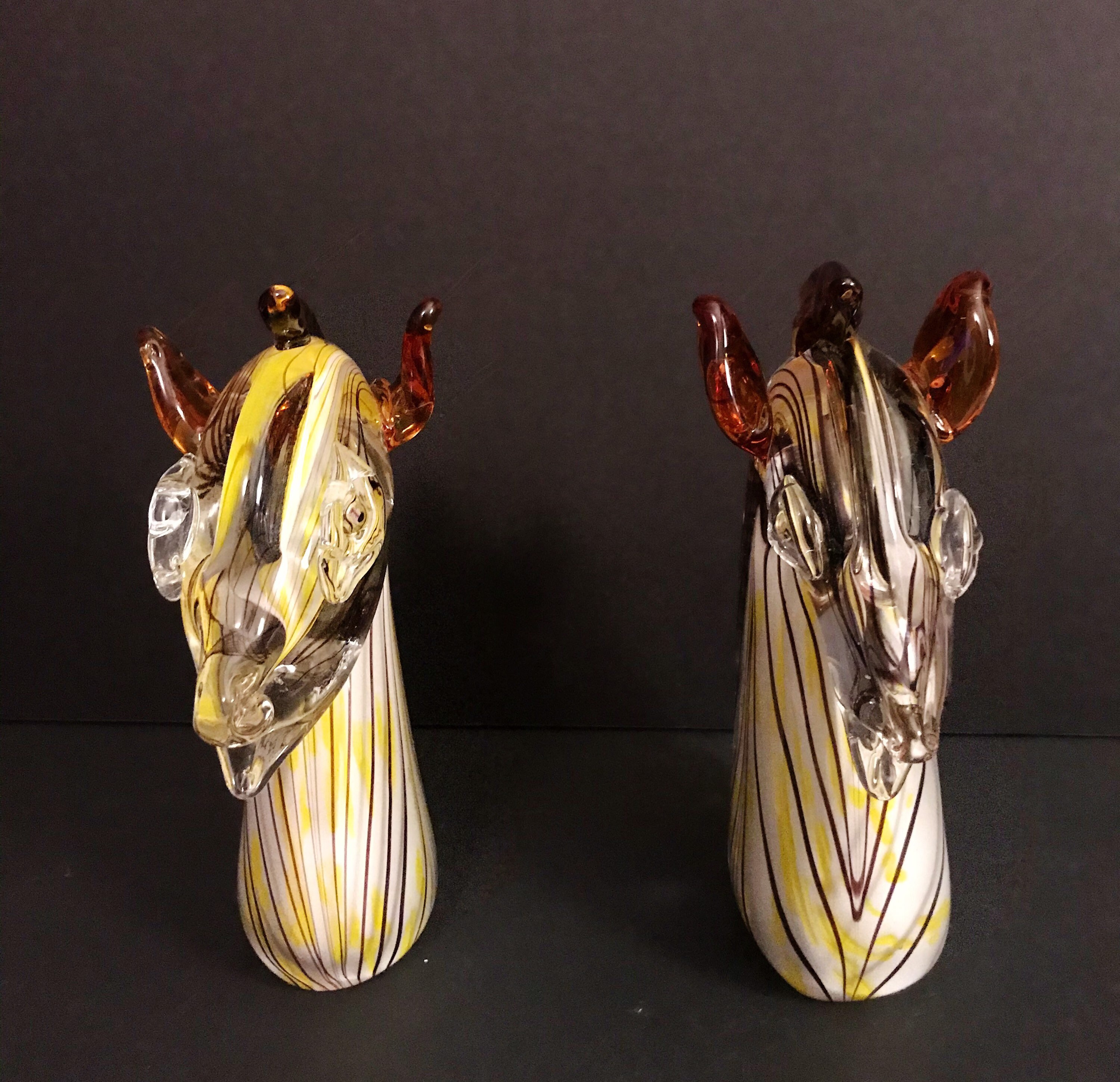 Murano Style Glass Bookends Vintage Fifth Avenue Crystal Ltd Etsy Canada