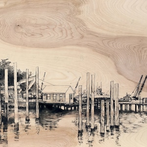PRINT: &quot;Greenport #10&quot; on 12&quot;x24&quot; Archival Paper