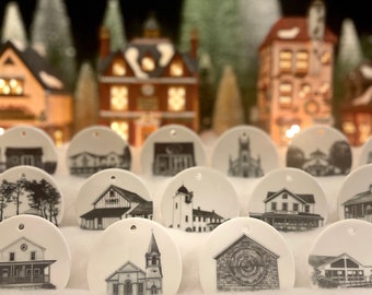 North Fork Porcelain Village Ornaments