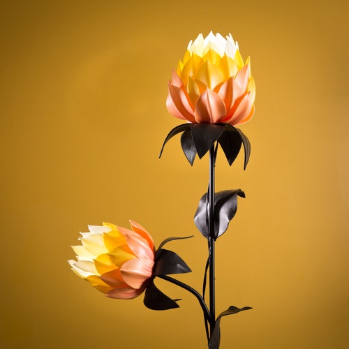 Flower Floor Lamp a Living Room Lamp and a Bedroom Floor Lamp Etsy