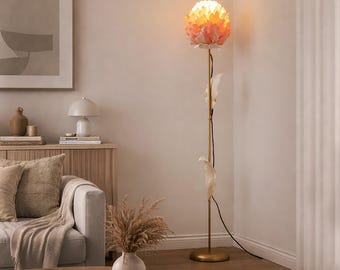Lampadaire électrique Peony, lampe du salon et ampoule LED de la chambre à coucher