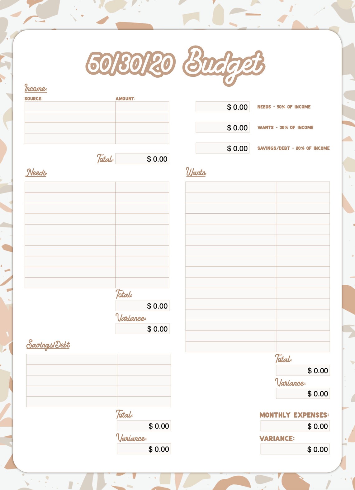 MAKING A BUDGET visual data 2