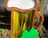 Irish,Shamrock,Beer,Green, Unique, man cave, dad, Father s Day.