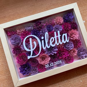 Shadow box personalizzata - Idea regalo per nascita, compleanno, festa della mamma