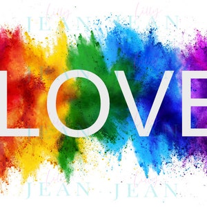 Love Pride PNG file for sublimation printing DTG printing - Sublimation design download - T-shirt designs sublimation designs - Gay pride