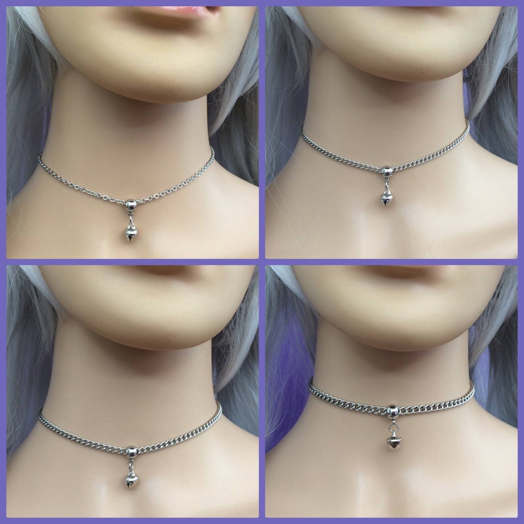 24/7 6mm Bell Submissive Collar Submissive Necklace Discreet BDSM