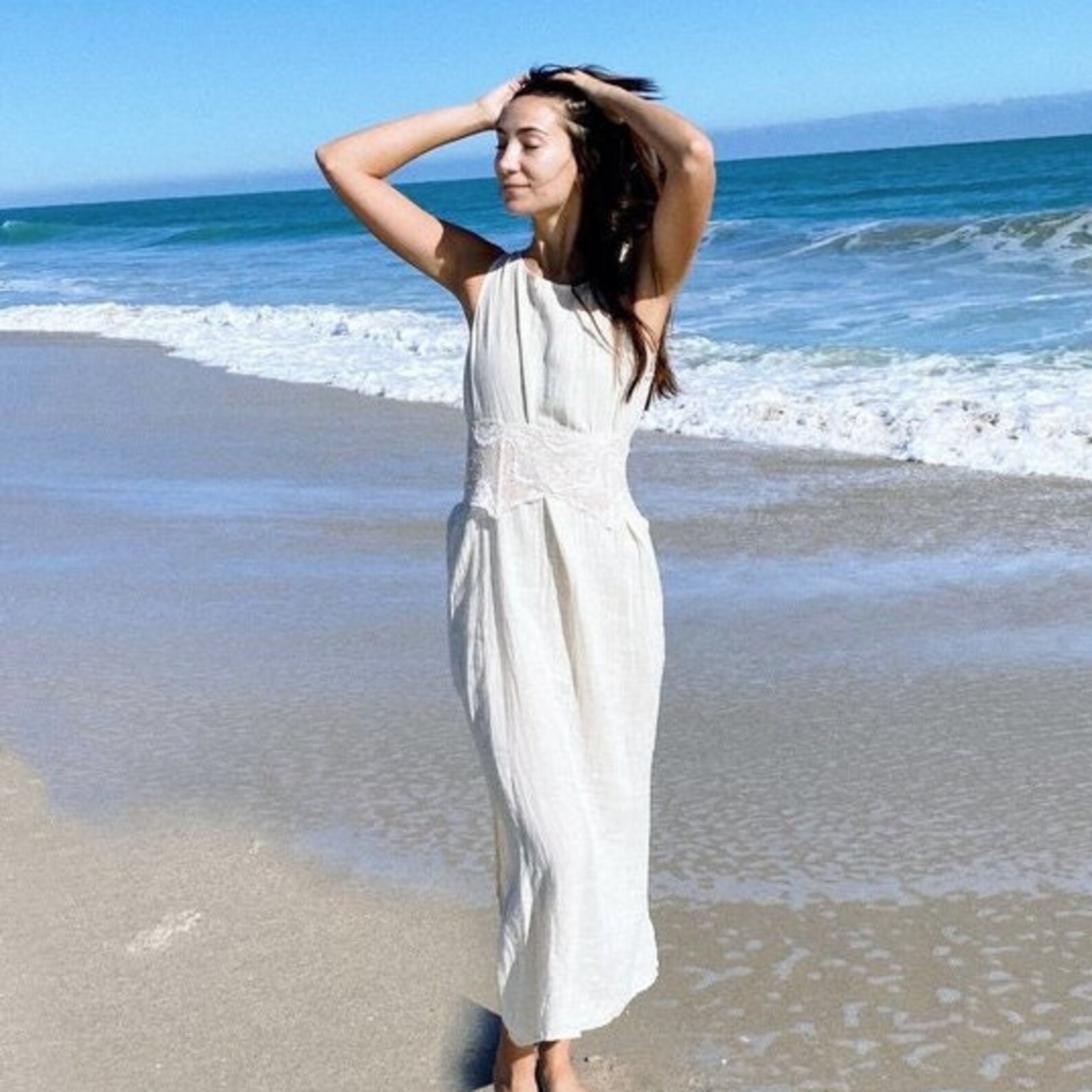 Francesca Bettini Linen Maxi Bohemian Beach Endless Summer - Etsy