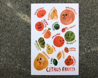 Citrus fruits Mini Posters /6x9 Poster/ Art Print/ Super Premium paper 32pt/Impressively thick