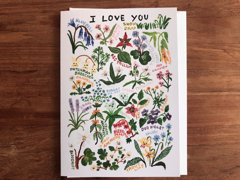 I love you Wildflower Card image 1