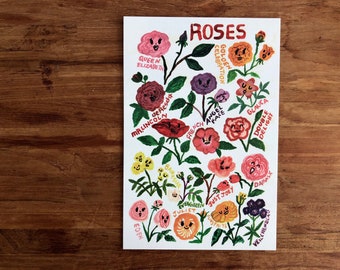 Roses Mini Posters /6x9 Poster/ Art Print/ Super Premium paper 32pt/Impressively thick