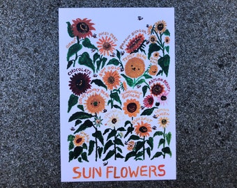 Sunflowers Mini Posters /6x9 Poster/ Art Print/ Super Premium paper 32pt/Impressively thick