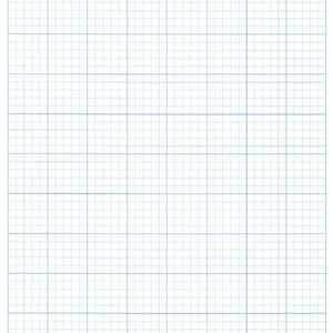 以下が含まれることがあります： 青い線が引かれた白いグラフ用紙