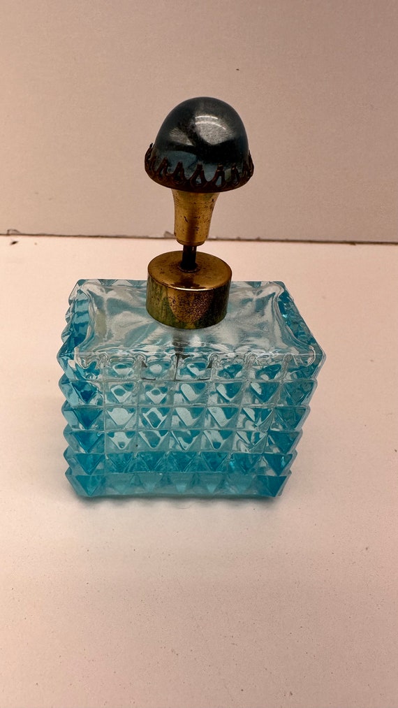 Vintage Irice ice blue perfume bottle