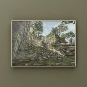CS2 oud landschapsolieverfschilderij | CSGO-merchandise | CSGO-kunst | CS2-gamingposter | Kunstafdruk | CounterStrike-kunst | Door MingoArt