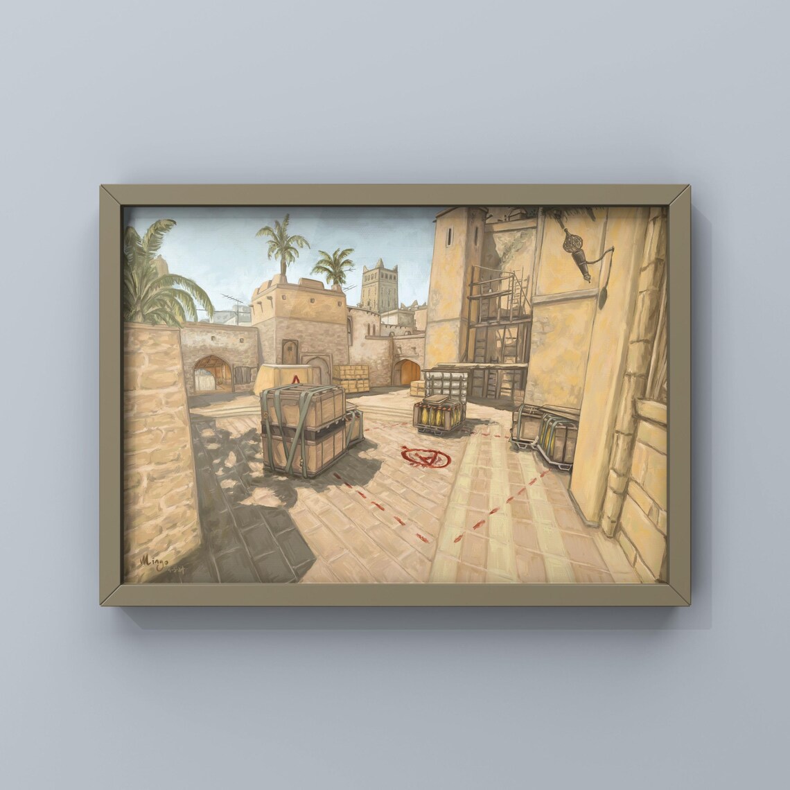 CS2 Mirage Landscape Oil Painting | CSGO Merch | CSGO Art | CS2 Gaming ...