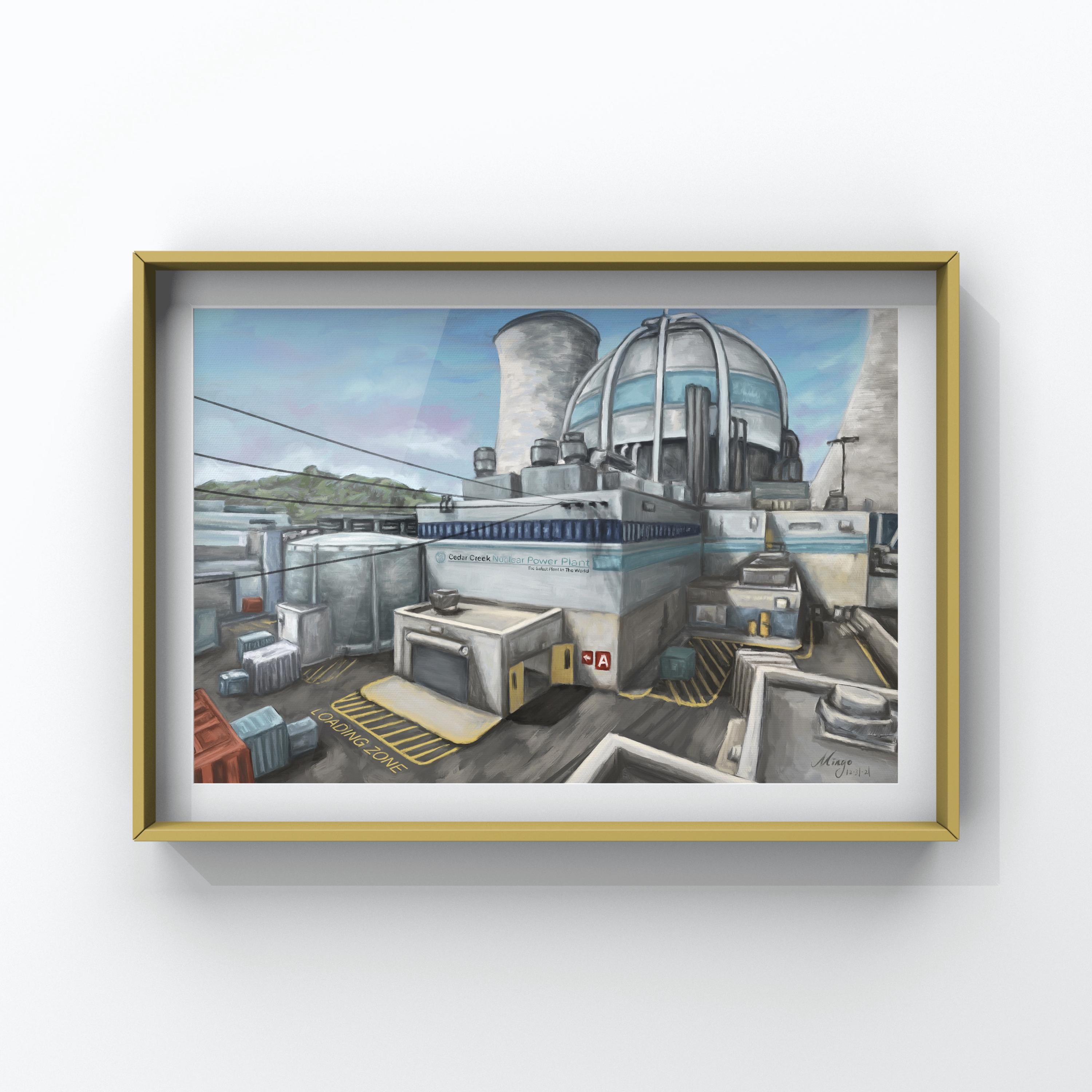 CSGO Nuke Landscape Oil Painting | CSGO Merch | Postcard | CS2 Gaming ...