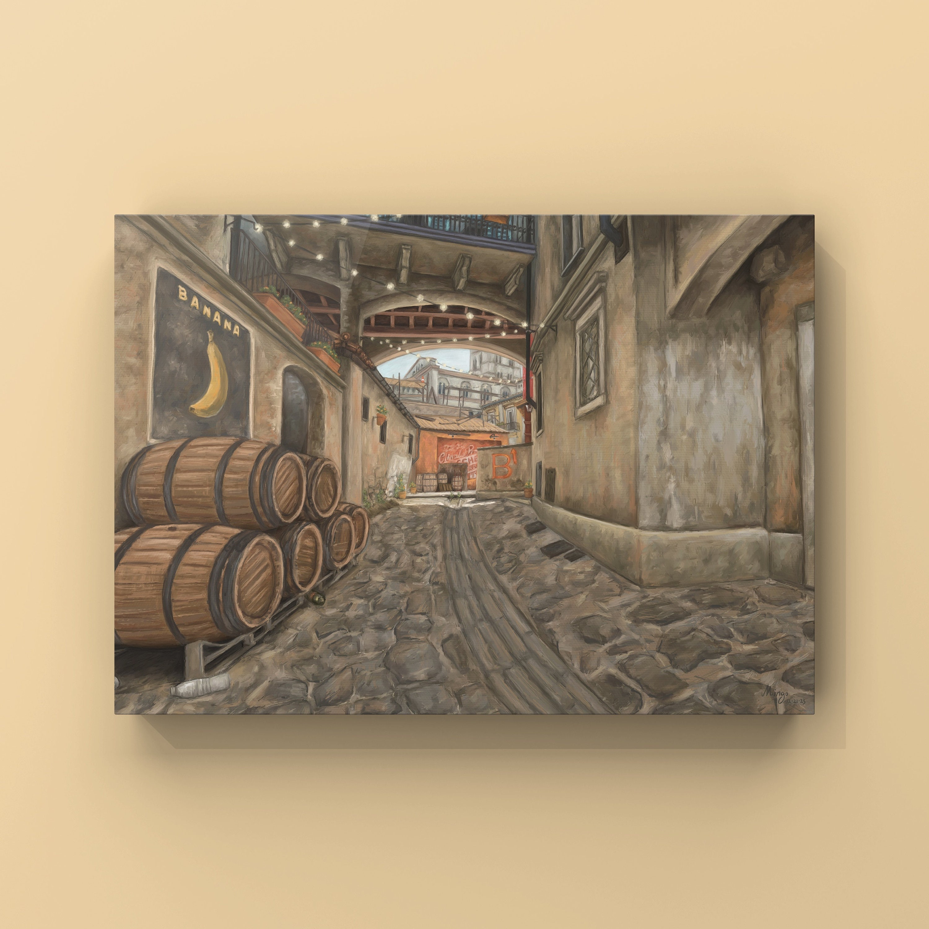 CS2 Inferno Banana Landscape Oil Painting | CSGO Merch | CSGO Art | CS2 ...