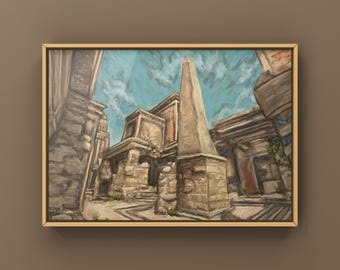 CSGO Anubis Landscape Oil Painting | CSGO Merch | Postcard | CS2 Gaming poster | Art Print |  CounterStrike Art  | By MingoArt