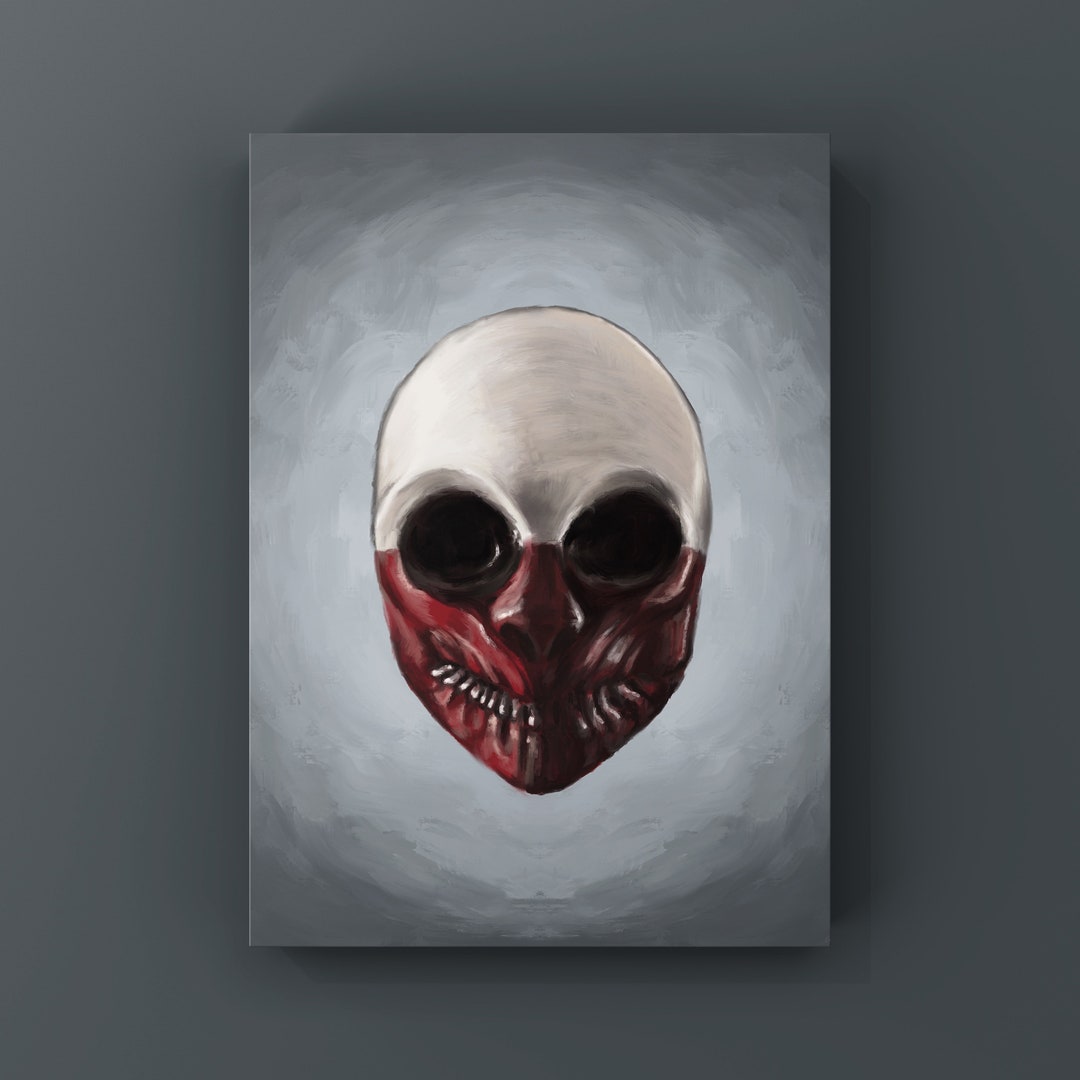 PAYDAY Wolf Mask Art Poster | Gaming Portrait Oil Painting | Art