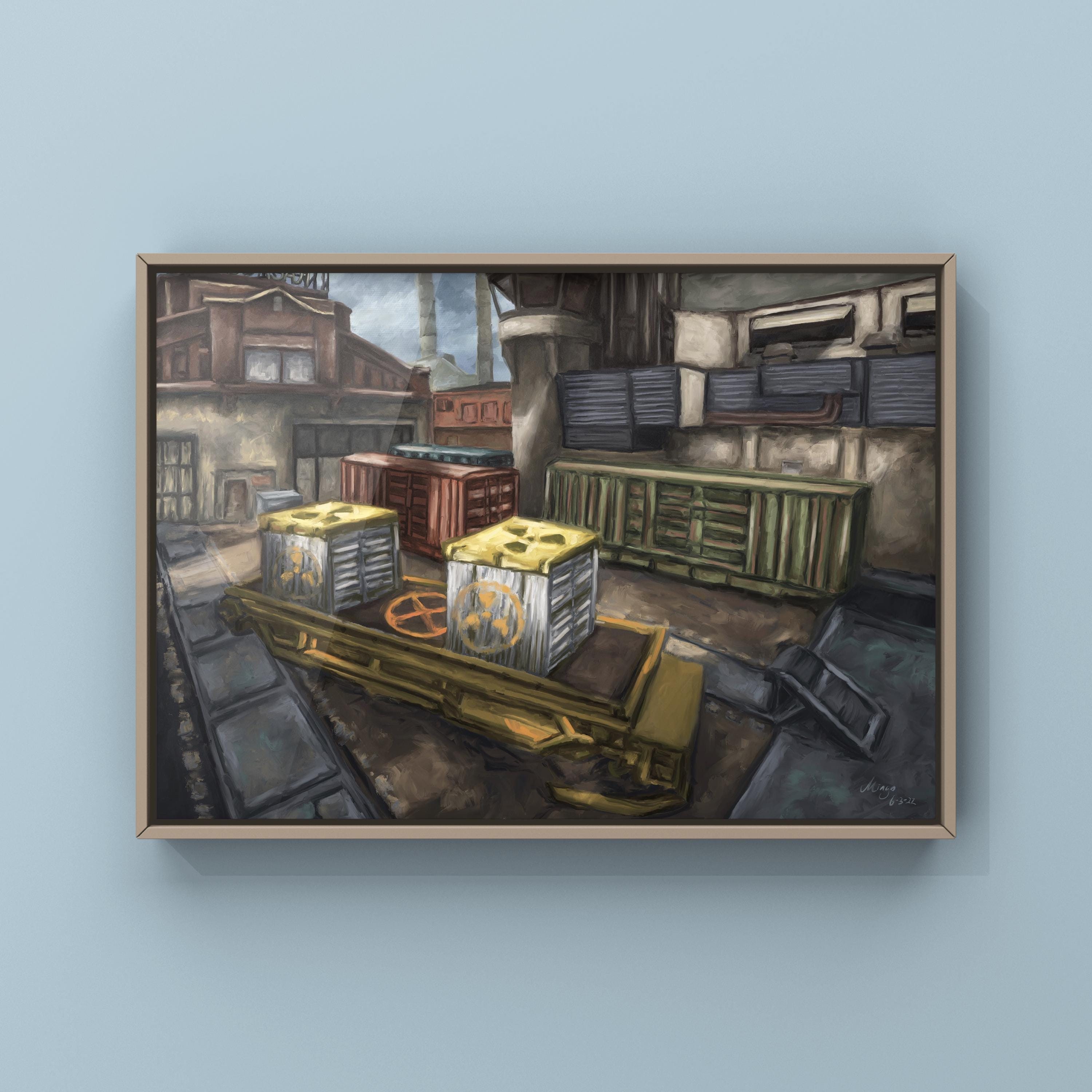 CSGO Train Landscape Oil Painting | CSGO Merch | Postcard | CS2 Gaming ...