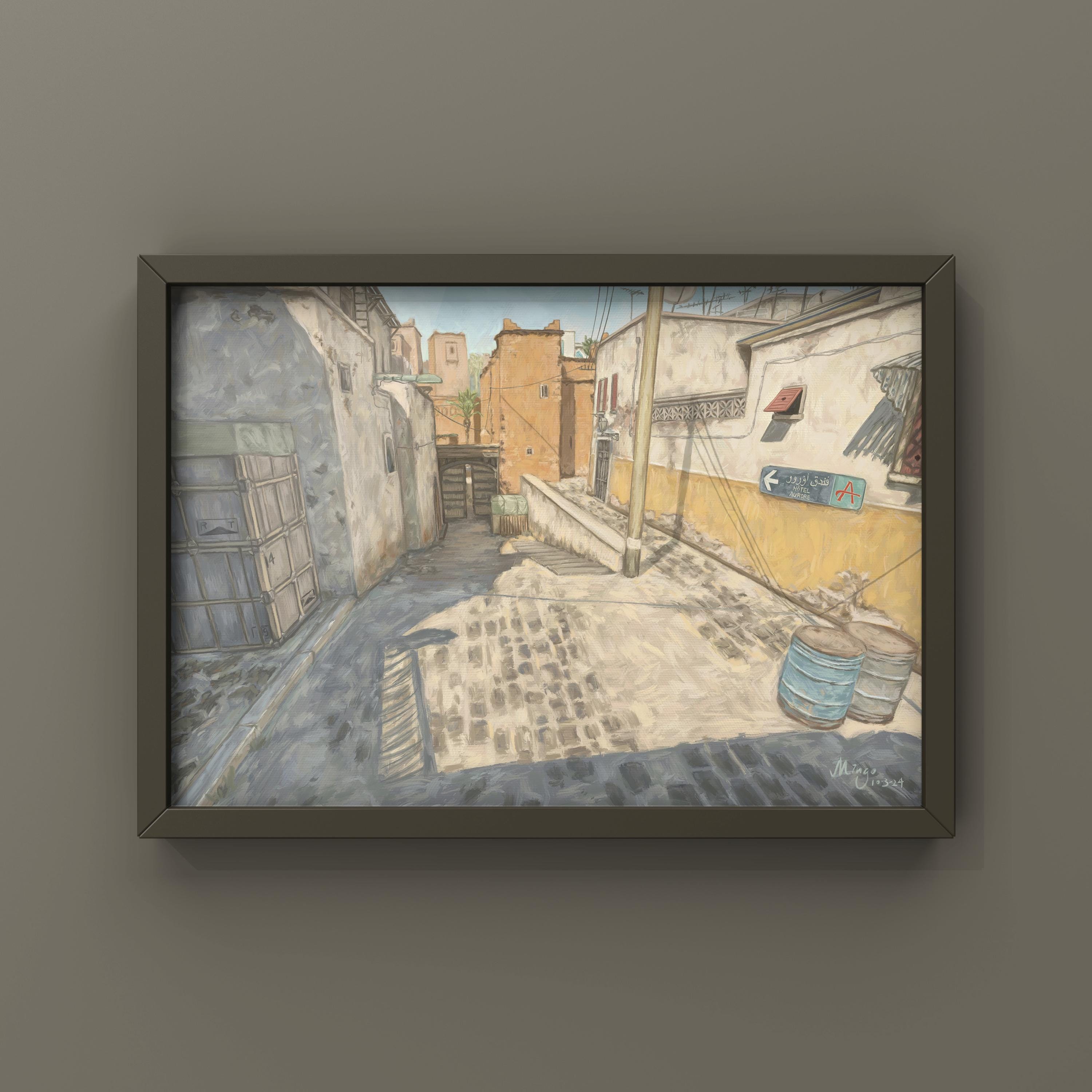 CS2 Dust 2 Mid Landscape Oil Painting | CSGO Merch | Postcard | CS2 ...
