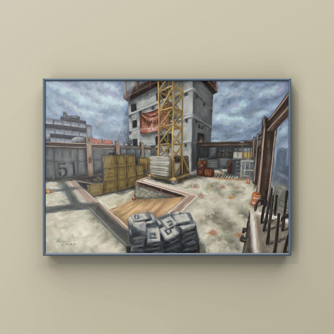 CSGO Vertigo Landscape Oil Painting | CSGO Merch | Postcard | CS2 ...