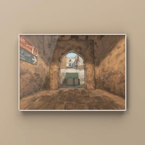CS2 Dust II landschapsolieverfschilderij | CSGO-merchandise | CSGO-kunst | CS2-gamingposter | Kunstafdruk | CounterStrike-kunst | Door Mingo Art