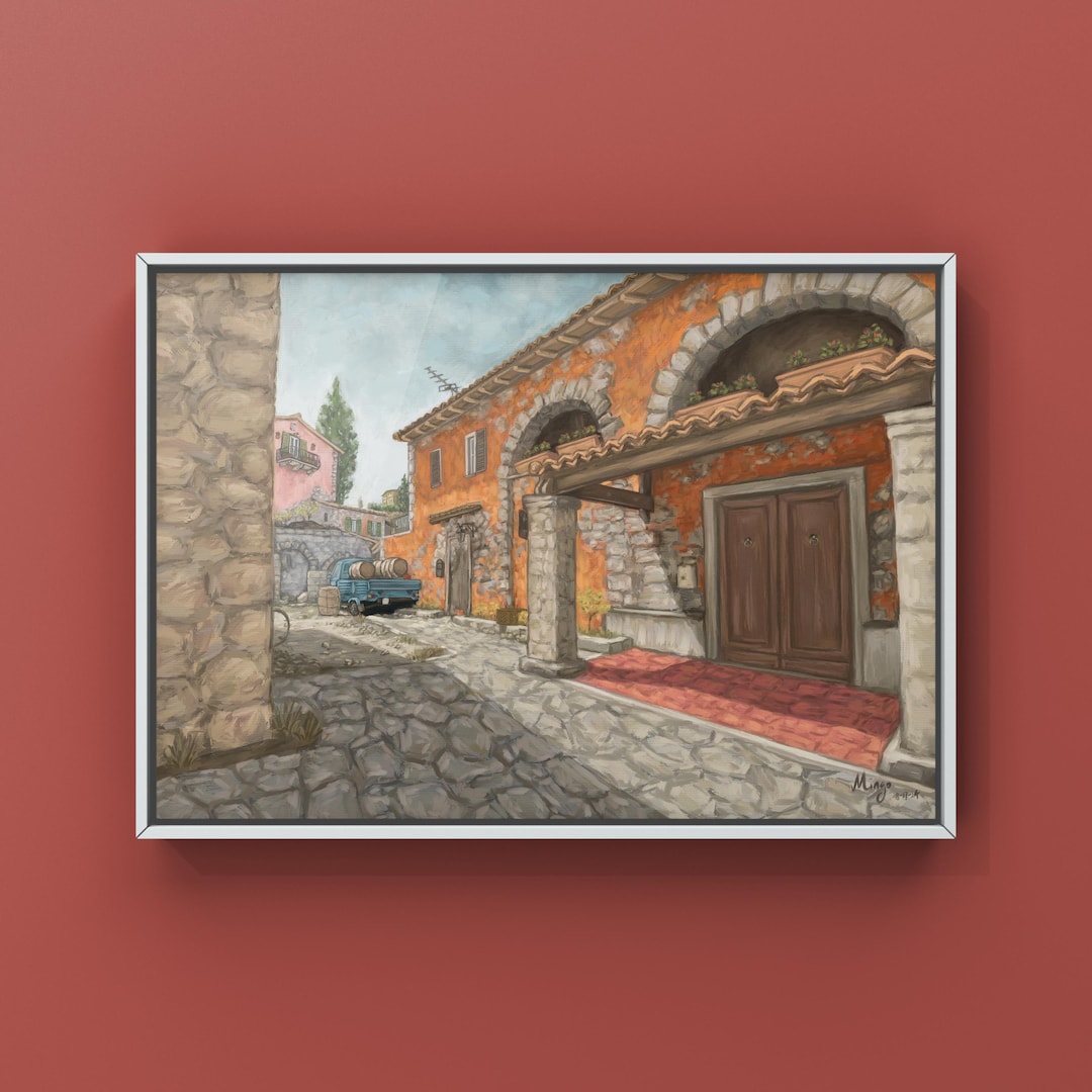 CS2 Inferno Lane Landscape Oil Painting | CSGO Merch | CSGO Art | CS2 ...