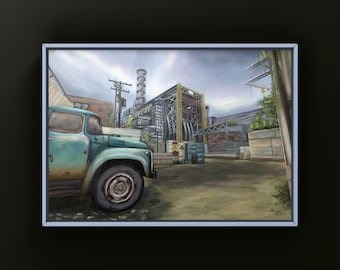 CSGO Cache Landscape Oil Painting | CSGO Merch | Postcard | CS2 Gaming poster | Art Print | CounterStrike Art | By MingoArt