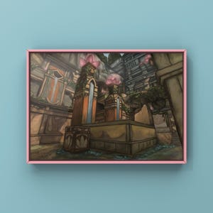 Valorant Lotus-olieverfschilderij Art Print | 8,5 x 11 inch | Valorant-merchandise | Gamingposter | Muurdecoratie videogame | Door MingoArt