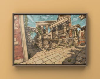 CSGO Anubis Landscape Oil Painting | CSGO Merch | Postcard | Gaming poster | Art Print | CounterStrike Art | By MingoArt