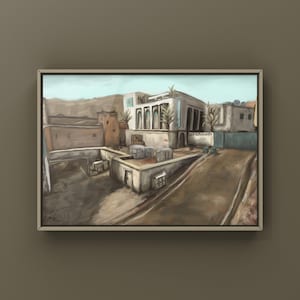CSGO Dust 2 Landscape Oil Painting / CSGO Merch / Cartolina / Poster di gioco CS2 / Stampa artistica / CounterStrike Art / Di MingoArt