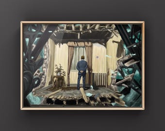 Half Life G Man Art Print | Half Life Alyx Poster | Videogame Art | Half Life Painting | Half Life Print | By MingoArt