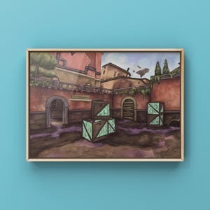 Valorant beklimming olieverfschilderij Art Print | Dappere gameposter | Valorant-merchandise | Gamingposter | Muurdecoratie videogame | Door MingoArt