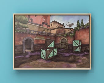Valorant Ascent Oil Painting Art Print | Valorant Game Poster | Valorant Merch | Gaming Poster | Videogame Wall Decor | By MingoArt