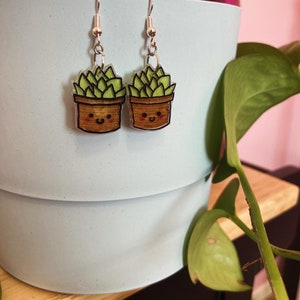 Kawaii Succulent Earrings