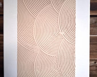 Técnica de espátula sobre lienzo.