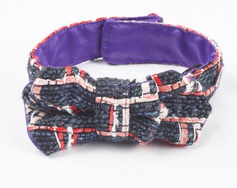 Trafalgar Square Dog Bow Tie by Hercabella // Green Boucle Wool Luxury Dog Bow Tie // Designer Dog Clothing