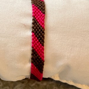 CUSTOM HANDMADE Striped Friendship Bracelet, Candy Stripe Pattern, Woven Bracelet, Knotted Bracelet image 2