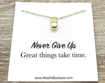 Kettlebell Necklace, Fitness Jewelry, Tiny Kettlebell Pendant, Dainty Necklace, Weightlifting Gift, Fitness Gift, Personal Trainer Gift