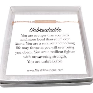 Bracelet barrette scintillant, citation incassable, bijoux de force, cadeau vous êtes fort, cadeau affirmation de soi, bijoux mantras, cadeau ami en difficulté