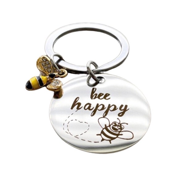 Bee Keychain Motivational, Positive Keychain
