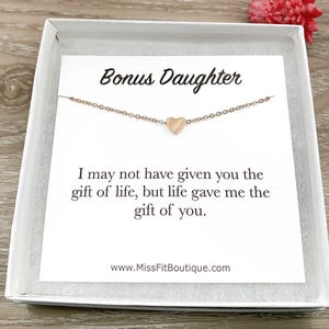 Collier fille en prime, collier coeur délicat en argent, cadeau pour belle-fille, bijoux significatifs, cadeau de la belle-mère, cadeau d'anniversaire