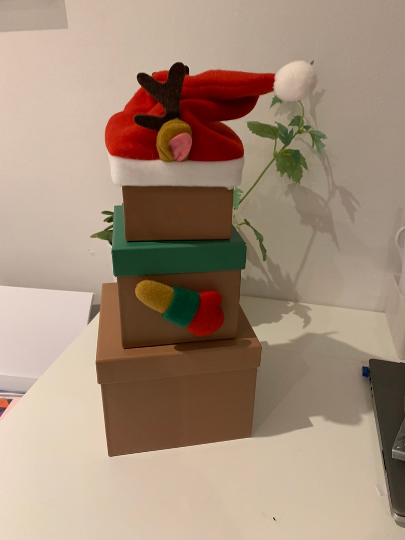 Christmas stacking gift boxes