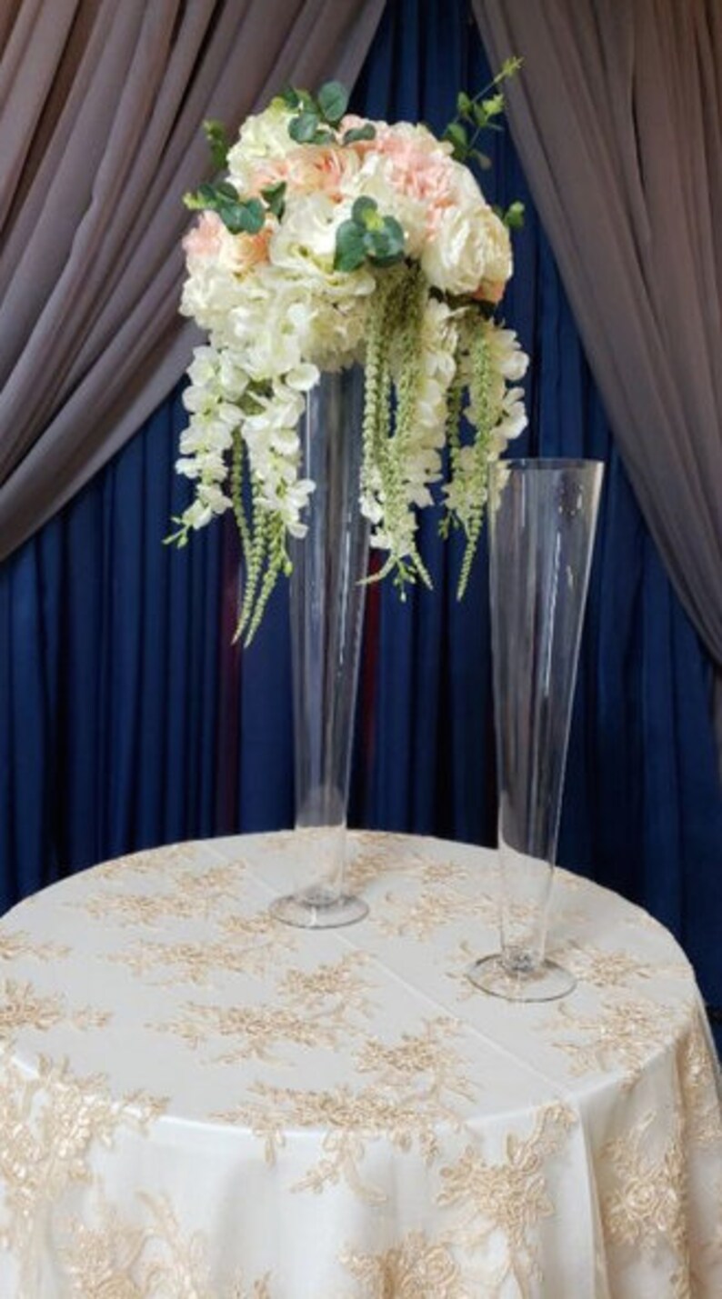 Glass Trumpet Vase Wedding Centerpieces Wedding Decor Etsy