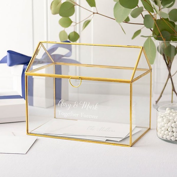 Glass Card Box Etsy
