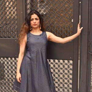 Dark grey swing dress hotsell