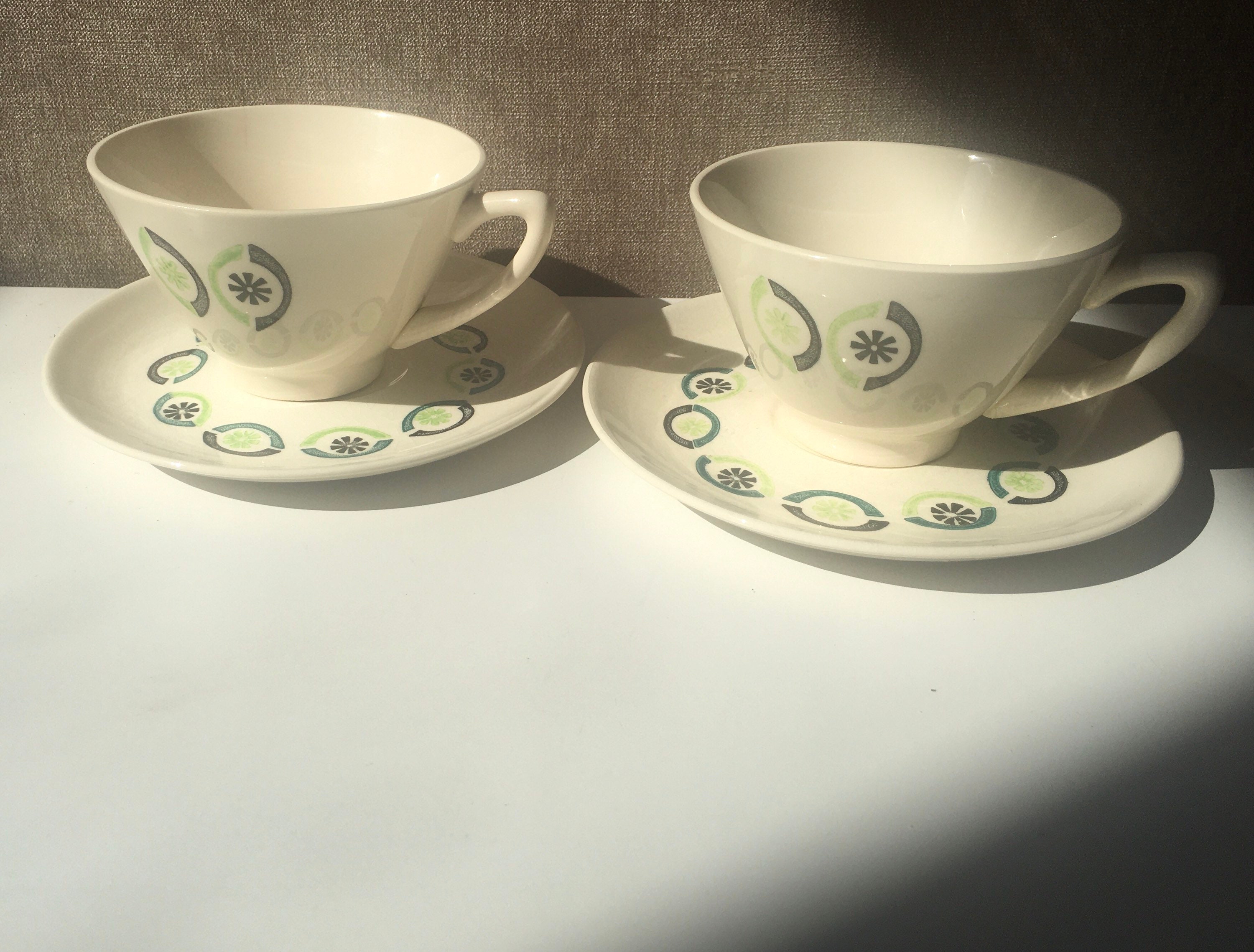 American Art Deco Teacup Set Etsy