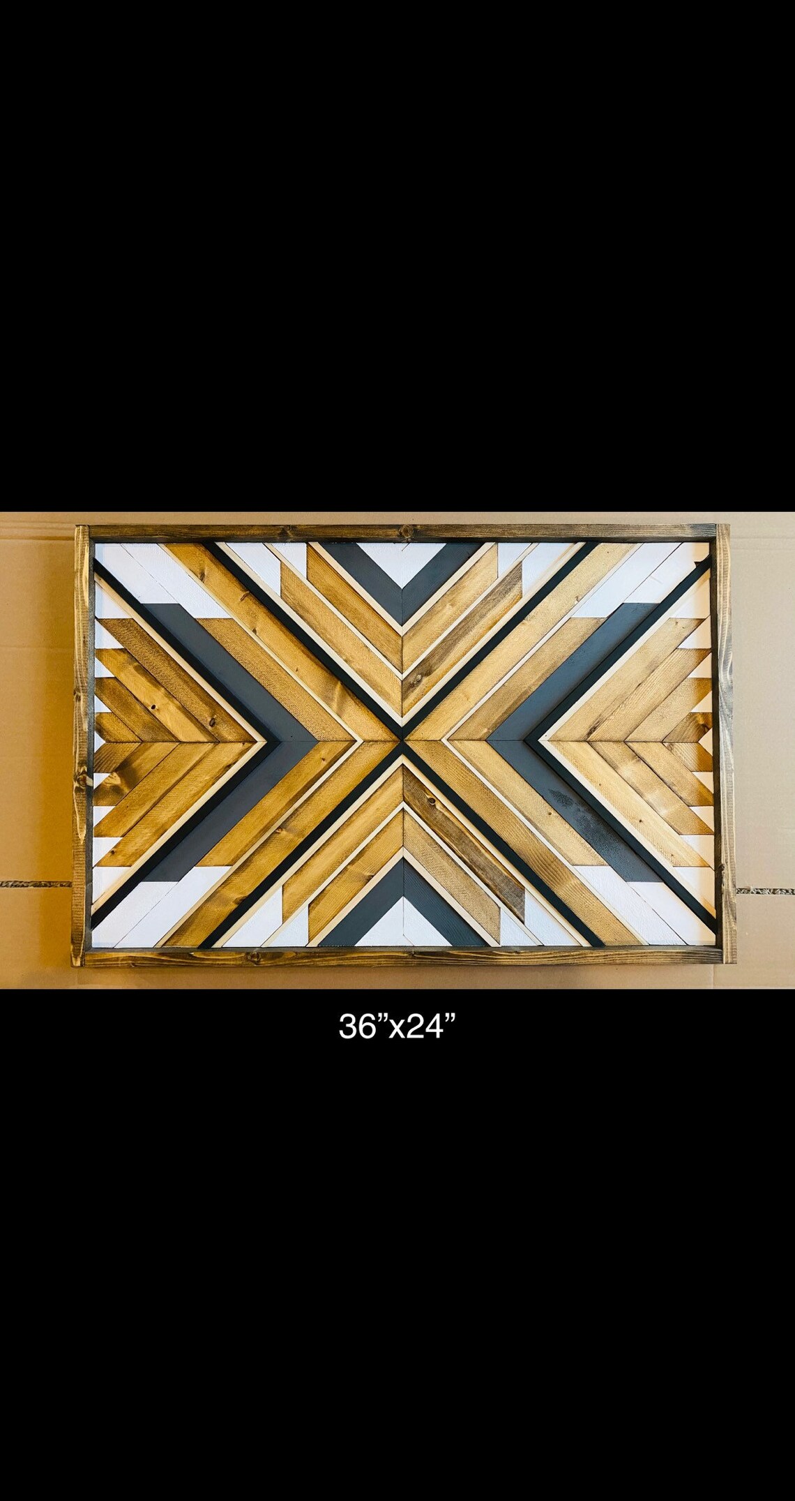 Juniper Geometric Wood Wall Art Wood Wall Art Tribal Art Etsy