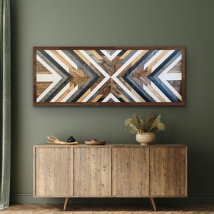 Pebblestone, Geometric Wood Wall Art, Wood Wall Art, Geometric Wood Art, Wood Art, Large Wood Art, Tribal Wood Art, Boho Boho Wood Art